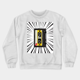 Retro Cassette Tape (black print) Crewneck Sweatshirt